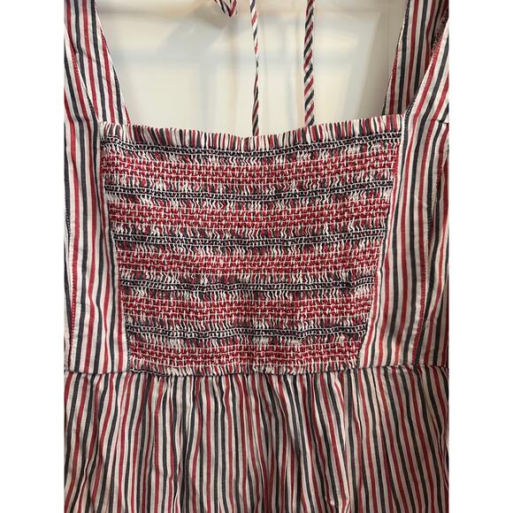Old Navy XL Striped Smocked Cotton Blouse – Flutter Sleeve Peasant Top NWT - Picture 1 of 6